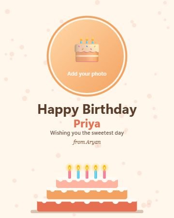 Cake & Candles birthday card design